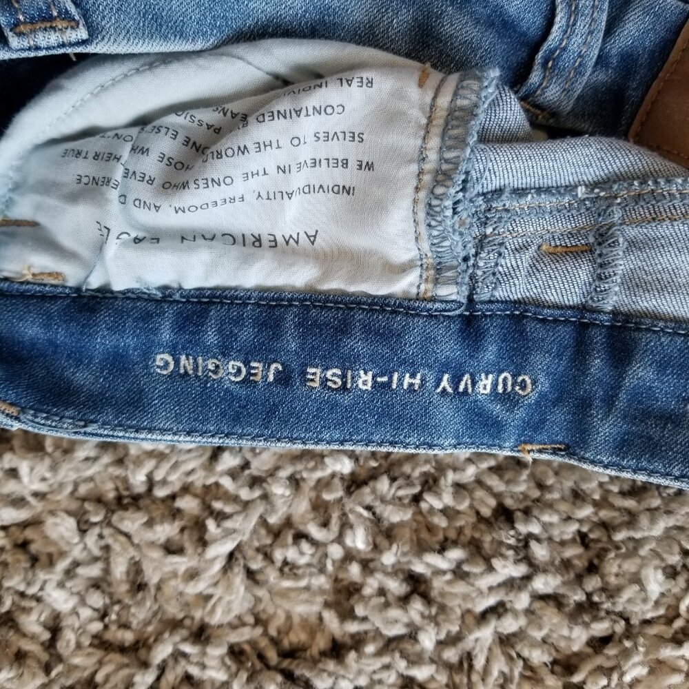 American Eagle Curvy Hi-Rise Jegging Jeans Size 4S - Picture 4 of 10